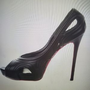 Alexander McQueen Black Leather Cutout Pumps - Size 37